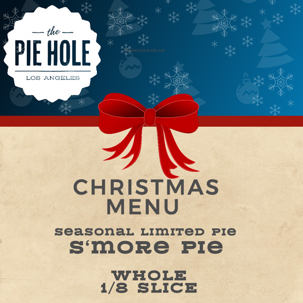 CHRISTMAS【クリスマス限定品】S‘more sand pieを販売開始。“スモアサンドパイ（S‘more sand pie）”は香ばしく焼き上げたマシュマロとチョコレートをグラハムクラッカーでサンドした、アメリカで広く愛される定番スイーツ。クリスマスパーティー、ミニパーティーやホームパーティーや誕生日パーティー用スイーツです。